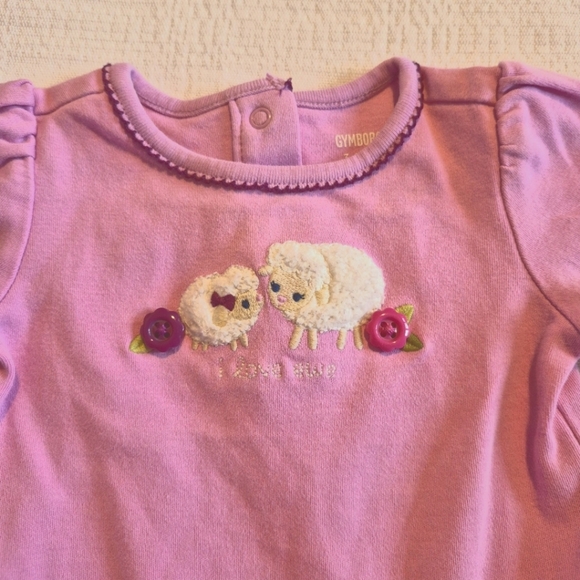 Gymboree girls 3-6 months bodysuit Loveable Lamb line VGUC - Picture 5 of 8